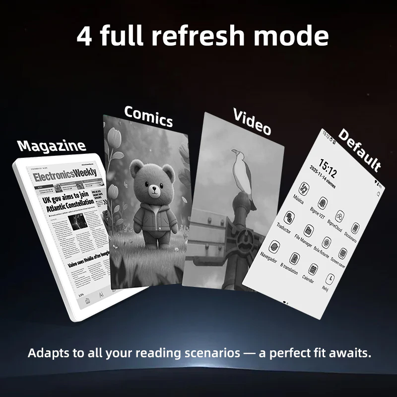 B6 Black & White 300PPI 6'' Compact Ebook Reader with Android 14OS - Image 4