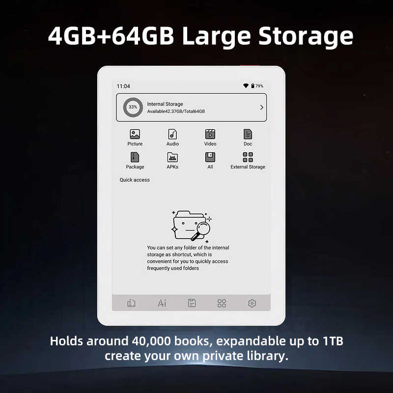 B6 Black & White 300PPI 6'' Compact Ebook Reader with Android 14OS - Image 7