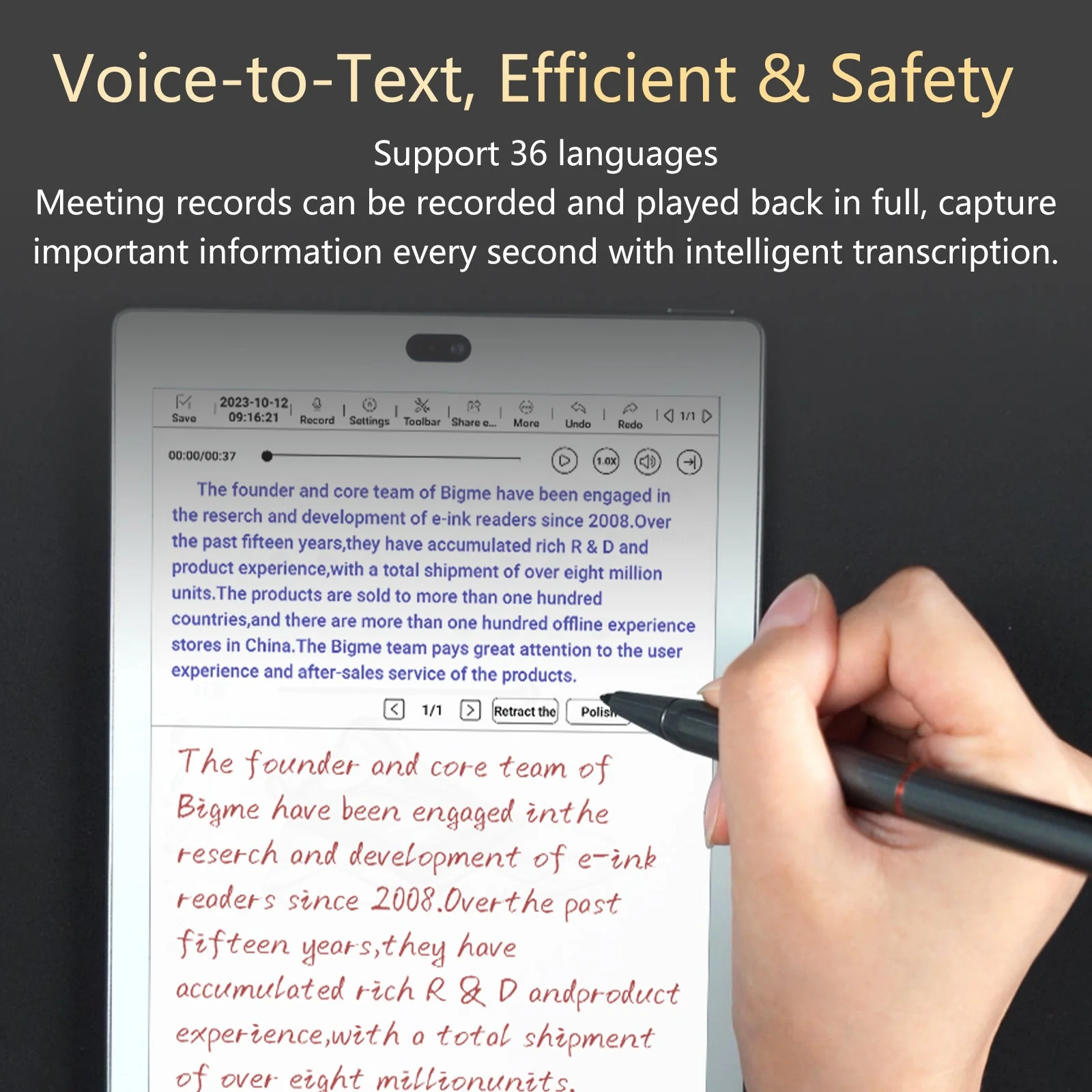 Bigme S6 color +Lite-7.8inch Kaleido 3 E-notepad - Image 6