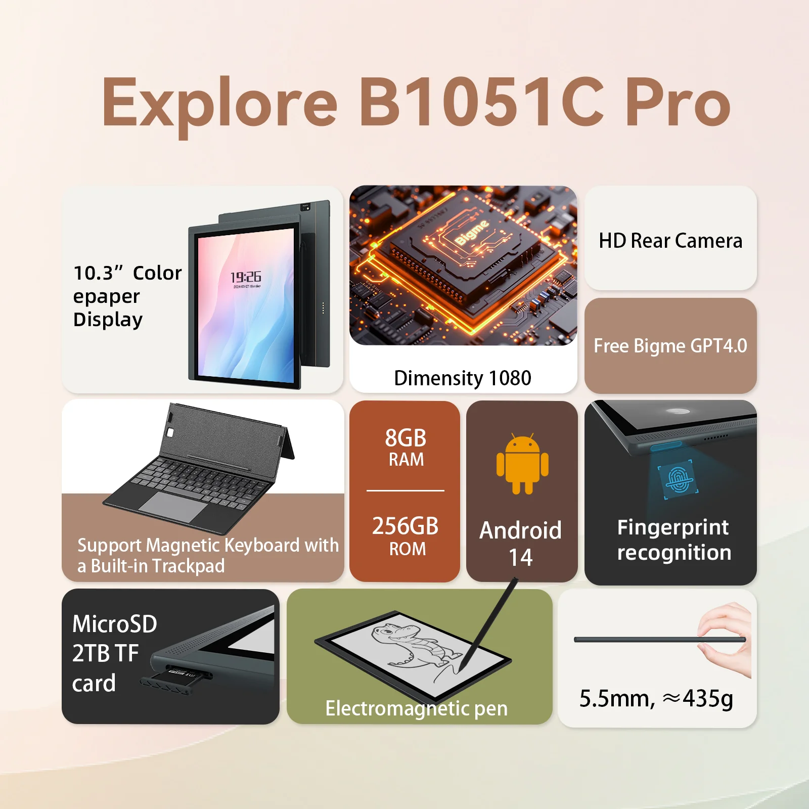 Bigme B1051 Series-- 10.3'' color E ink tablet PC with cutting-edge performance - Image 3