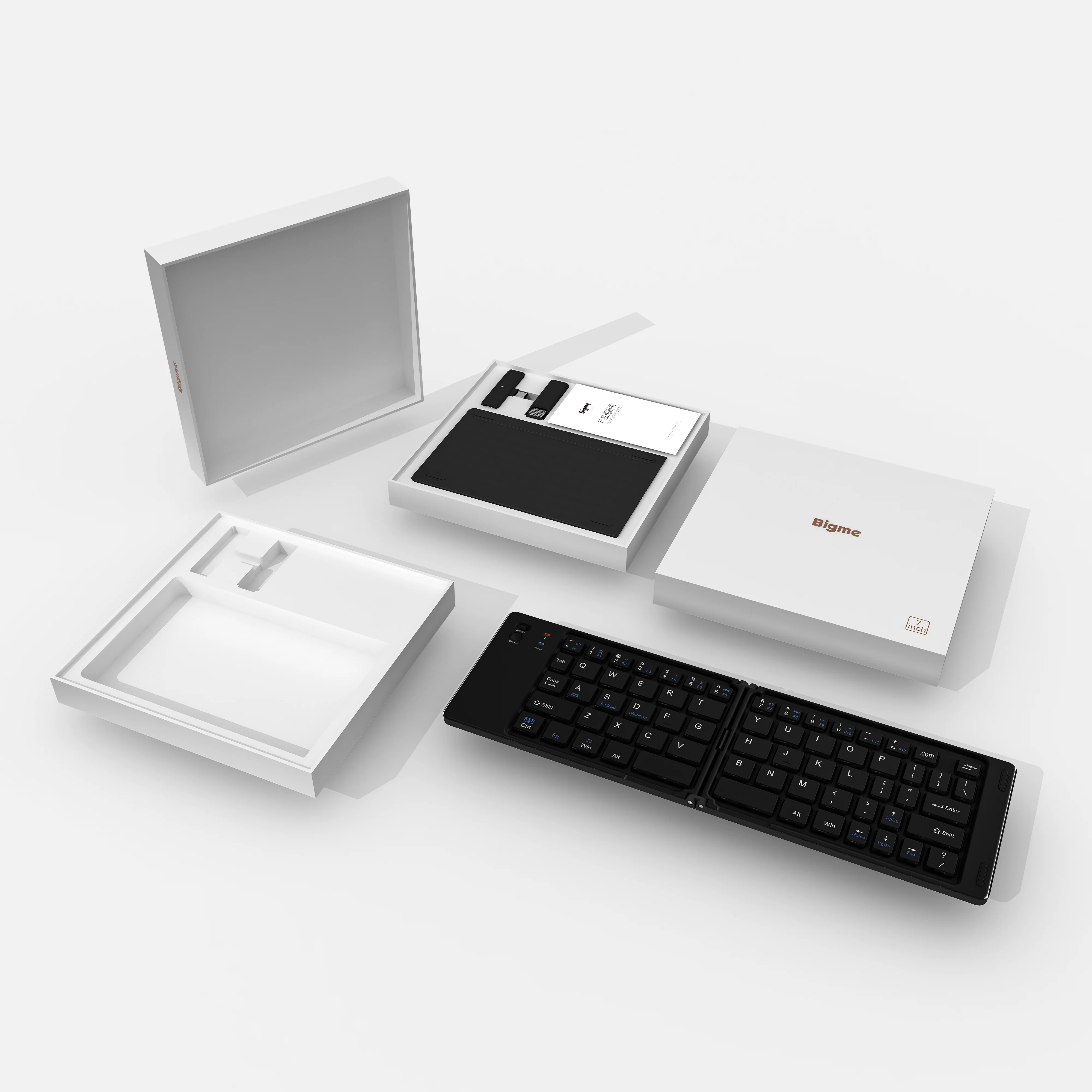 Bluetooth foldable keyboard & wireless mic One-to-Two set - Image 3