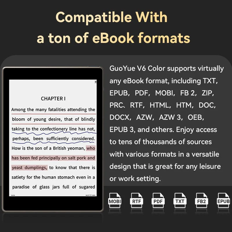 GUOYUE V6 Color with Color E-ink Kaleido 3 E-reader - Image 6