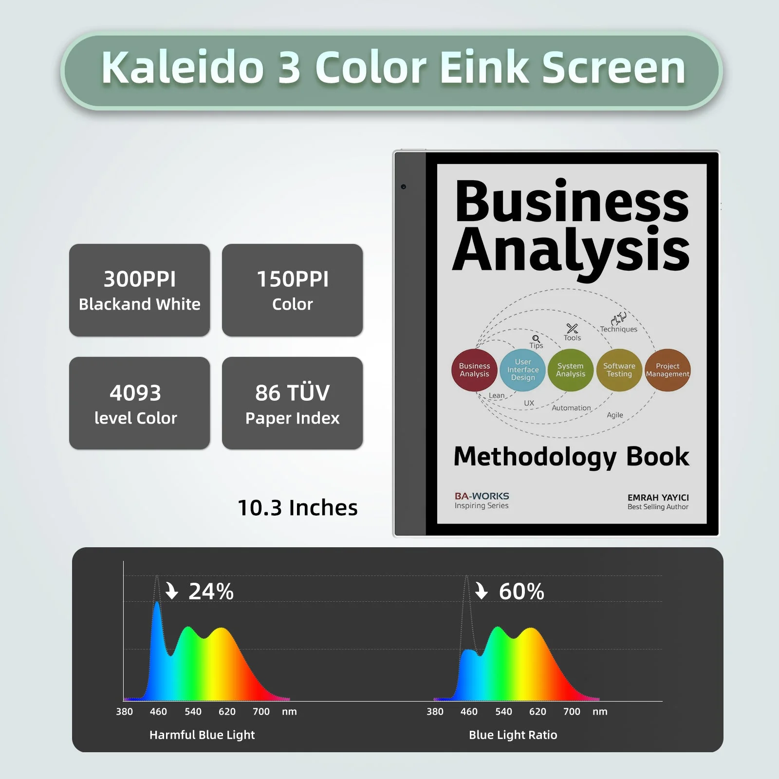 inkNoteX color-Android 13 Kaleido 3 color e ink Tablet - Image 3